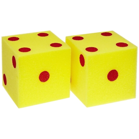 Everrich Industries 5 in. Foam Dice with Numbers, 2PK EVAJ-0024